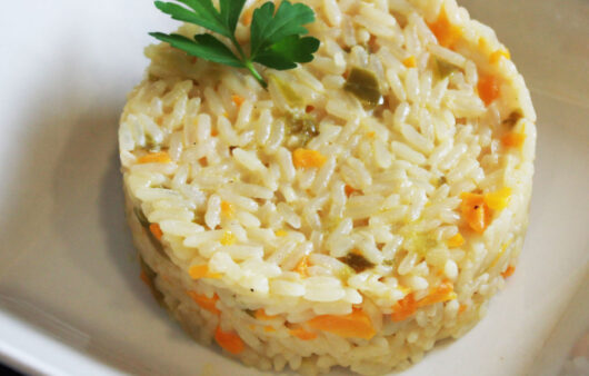 arroz meloso con verduras y queso
