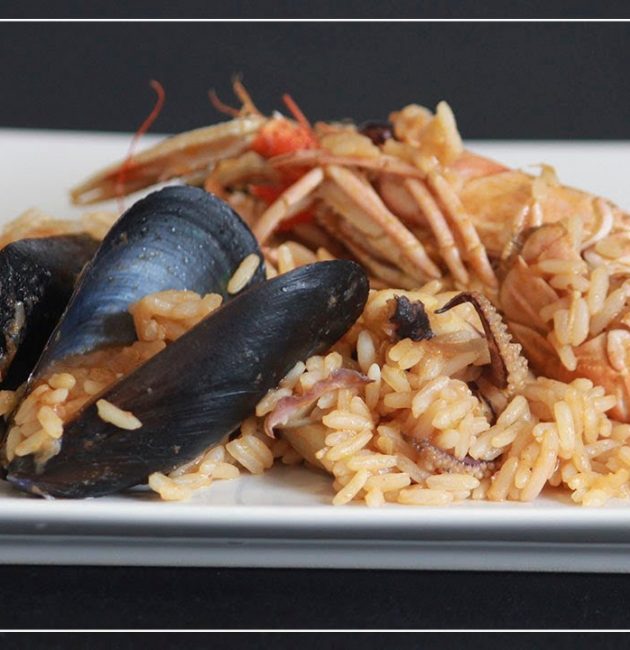 arroz con cigalas y sepia