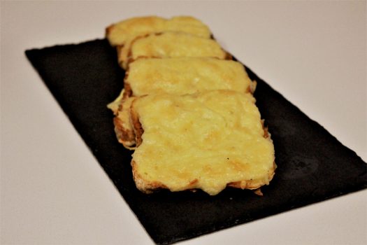 borrachas de queso al horno
