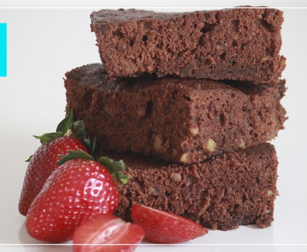 brownie de chocolate con nueces microondas