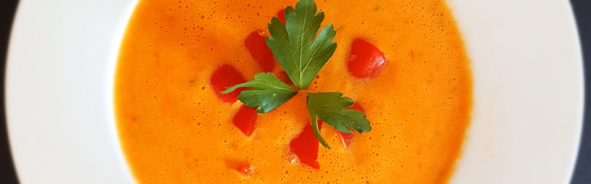 crema de pimientos y ricota