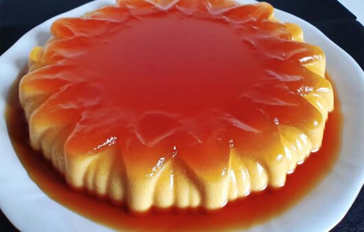 pastel de naranja y caramelo