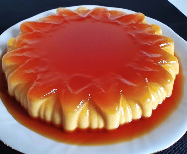 pastel de naranja y caramelo