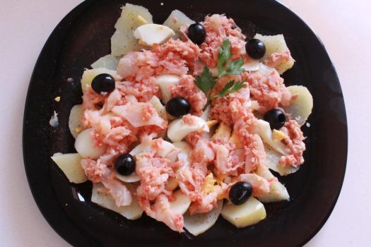 ensalada de patatas y bacalao