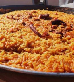 PAELLA DE PULPO Y SOBRASADA SIN GLUTEN