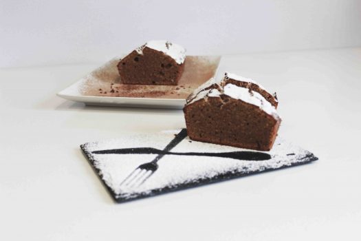 bizcocho de chocolate y platano