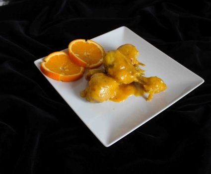 muslos de pollo a la naranja