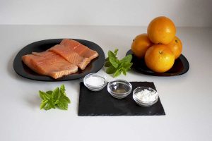 ingredientes salmón a la naranja a la plancha