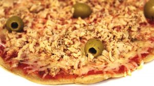 pizza en sartén sin gluten
