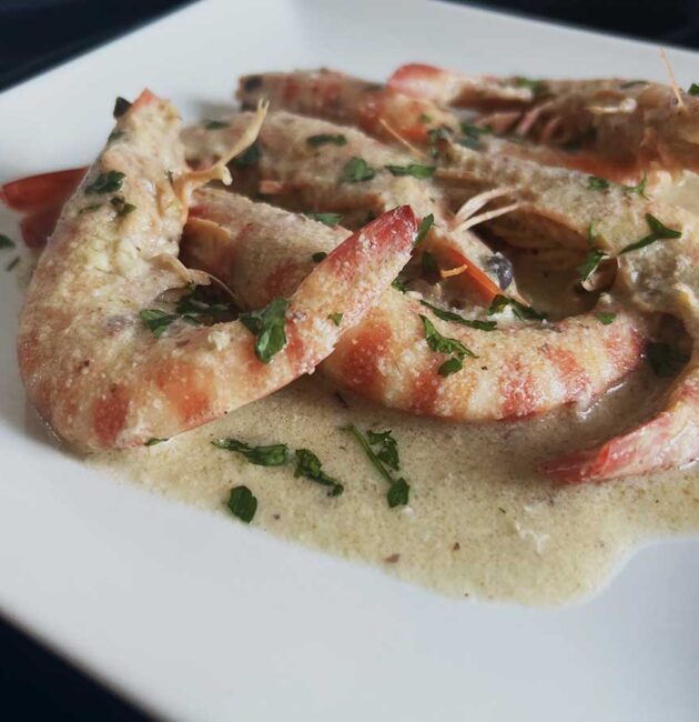 langostinos al cava sin gluten