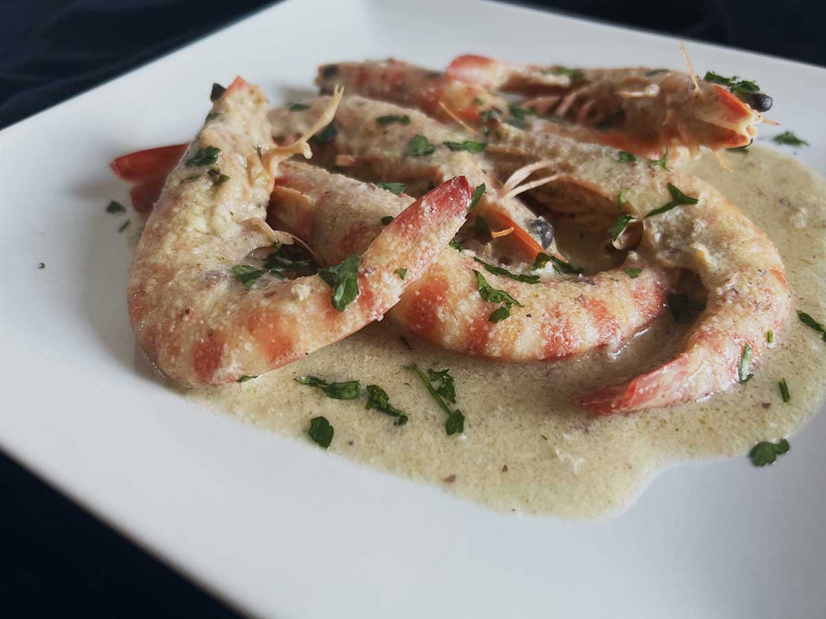langostinos al cava sin gluten