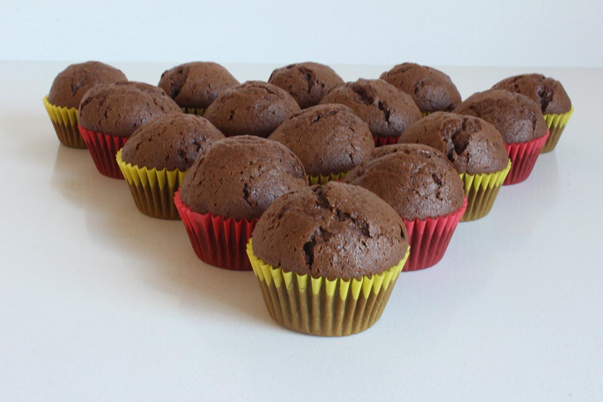 magdalenas de chocolate sin gluten