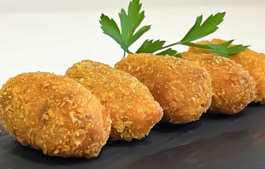 croquetas de chorizo y queso en freidora de aire