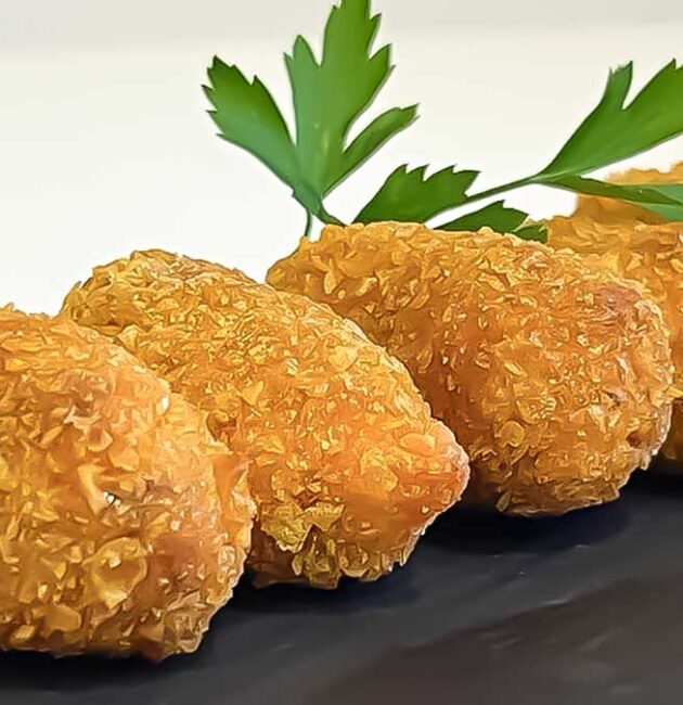 croquetas de chorizo y queso en freidora de aire