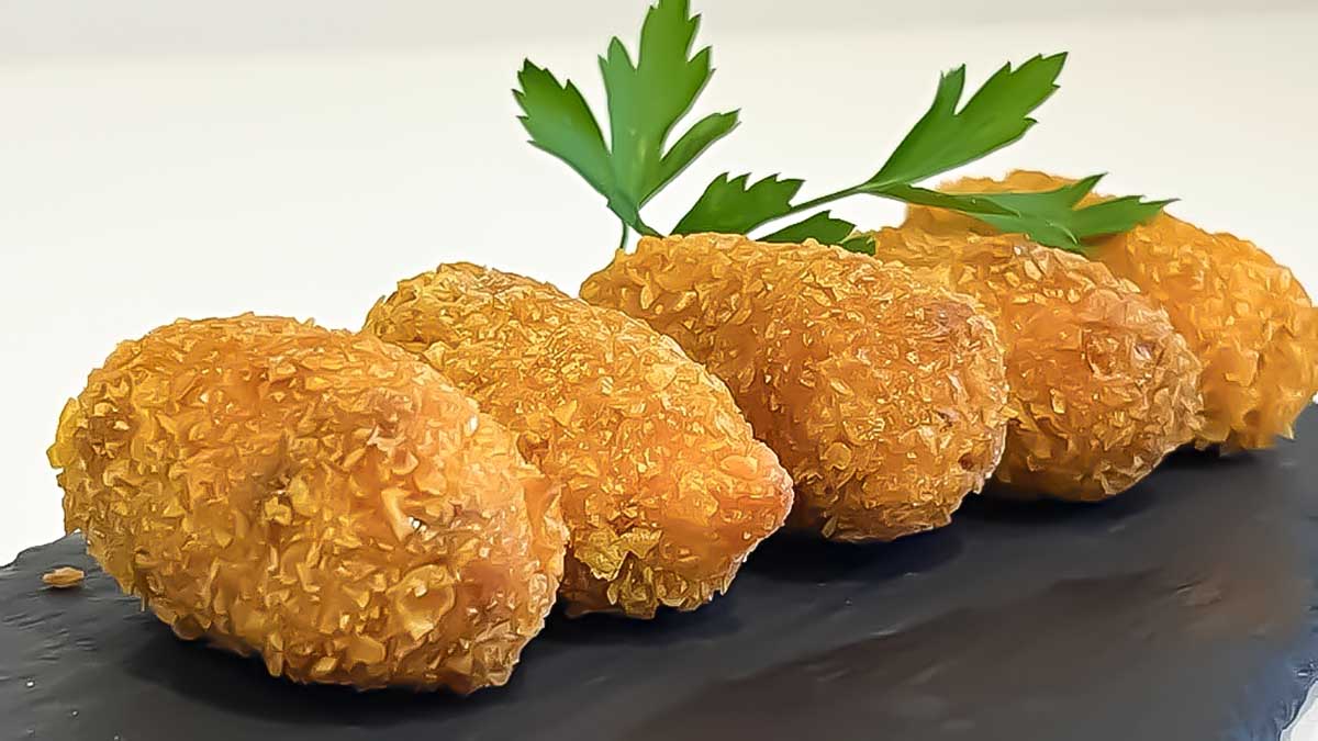 croquetas de chorizo y queso en freidora de aire