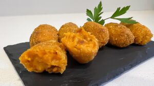 croquetas perfectas de chorizo y queso en freidora de aire