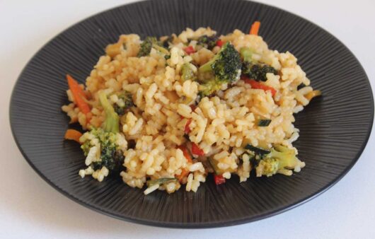 arroz con verduras saludable
