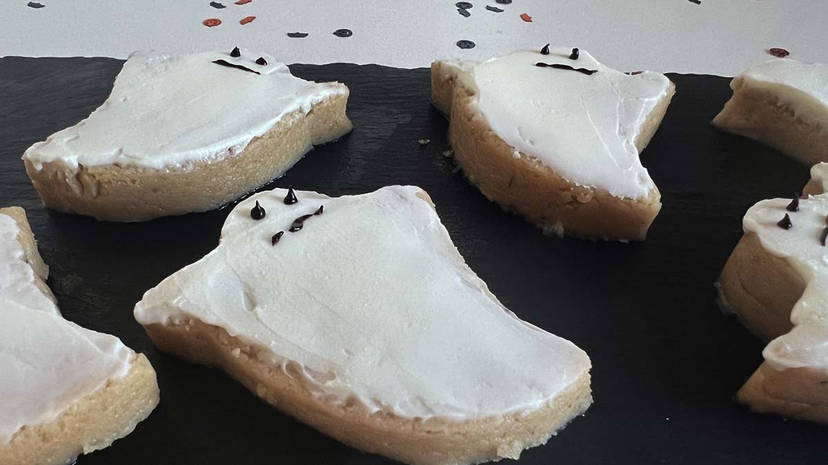 bizcochos fantasmas para halloween sin gluten