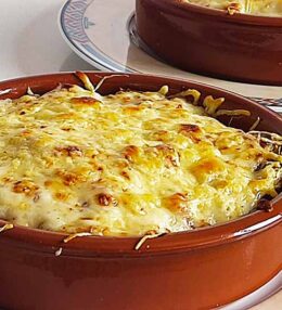 ALCACHOFAS CON BECHAMEL DE JAMÓN SIN GLUTEN