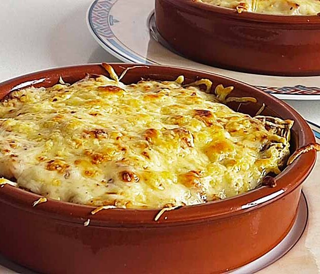 ALCACHOFAS CON BECHAMEL DE JAMÓN APTAS PARA CELÍACOS