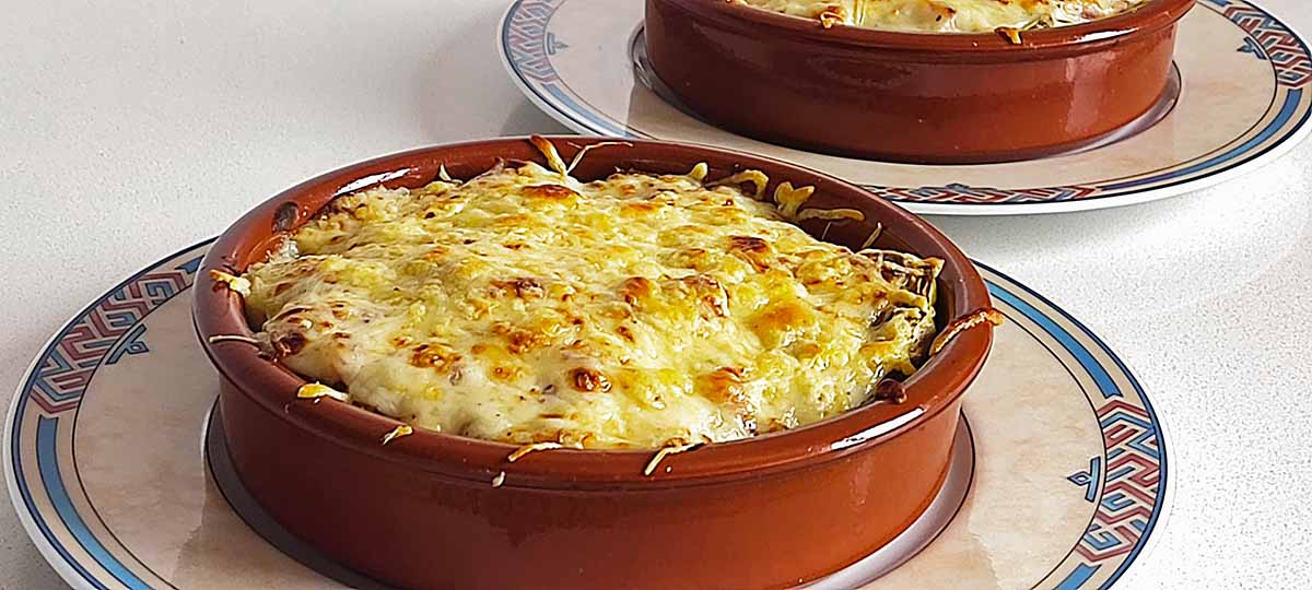 ALCACHOFAS CON BECHAMEL DE JAMÓN APTAS PARA CELÍACOS