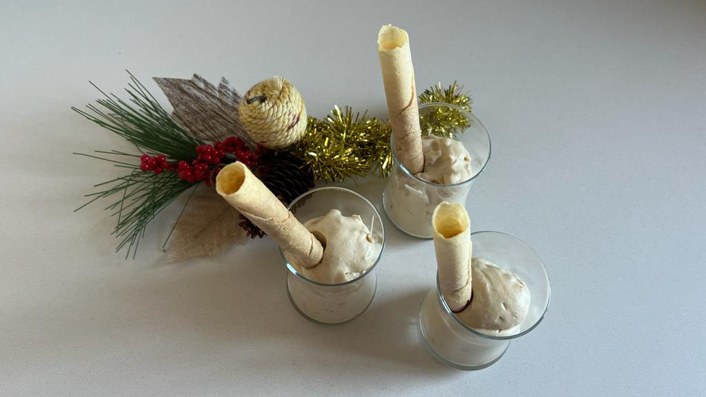 mousse de turrón de jijona apto para celíacos