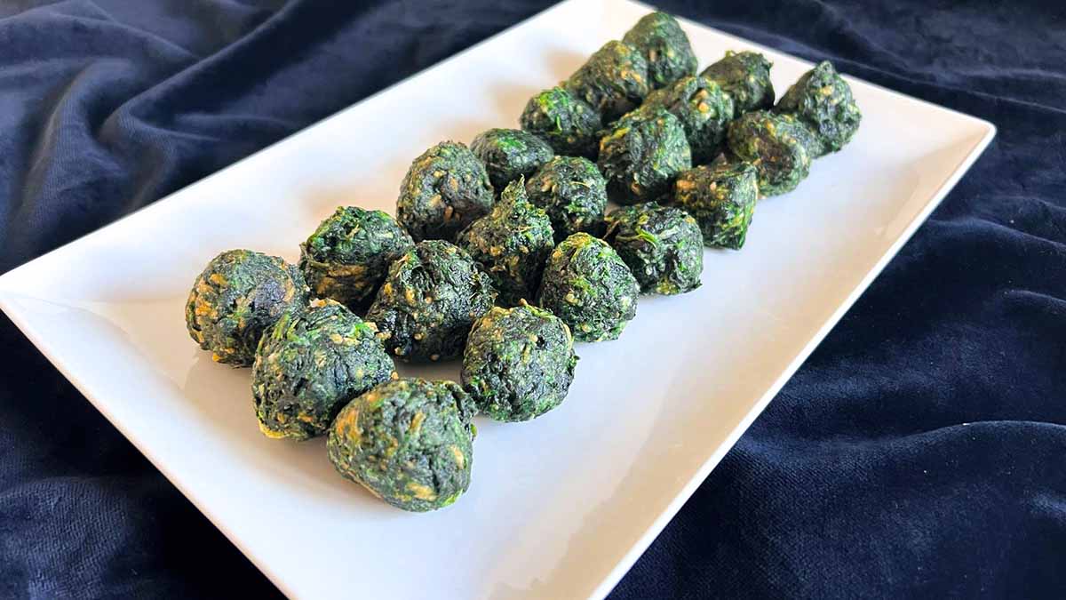 buñuelos de espinacas sin gluten